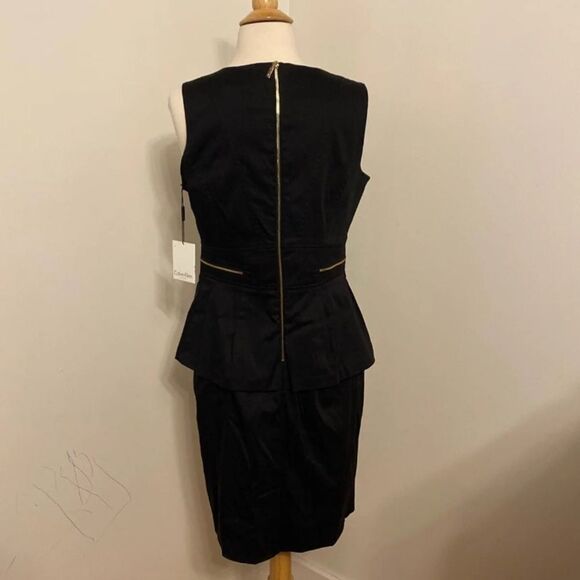 Calvin Klein Sleeveless Peplum Dress - Picture 3 of 4